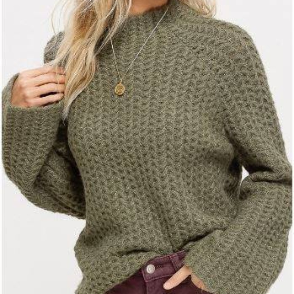 Listicle Mock Neck Sweater (NWT)